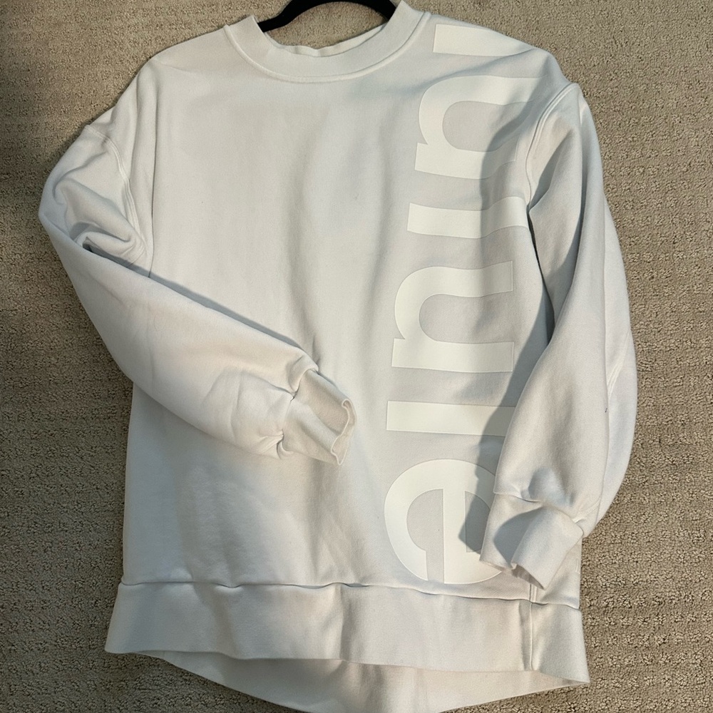 Lululemon Athletica White Sweatshirt Relaxed Fit